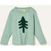 Recycled Cotton Snowy Pine Tree T-Shirt, Green - T-Shirts - 1 - thumbnail