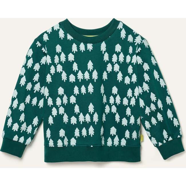 Recycled Cotton Snowy Pine Sweatshirt, Green