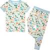 Explore Florida Bamboo Short Sleeve Kids Pajama Pants Set Beige/Multi - Pajamas - 1 - thumbnail