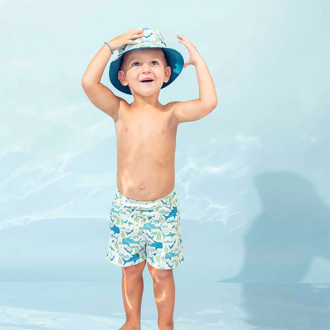 Shark Friends Boys Swim Trunks Blue/Multi - Swim Trunks - 2