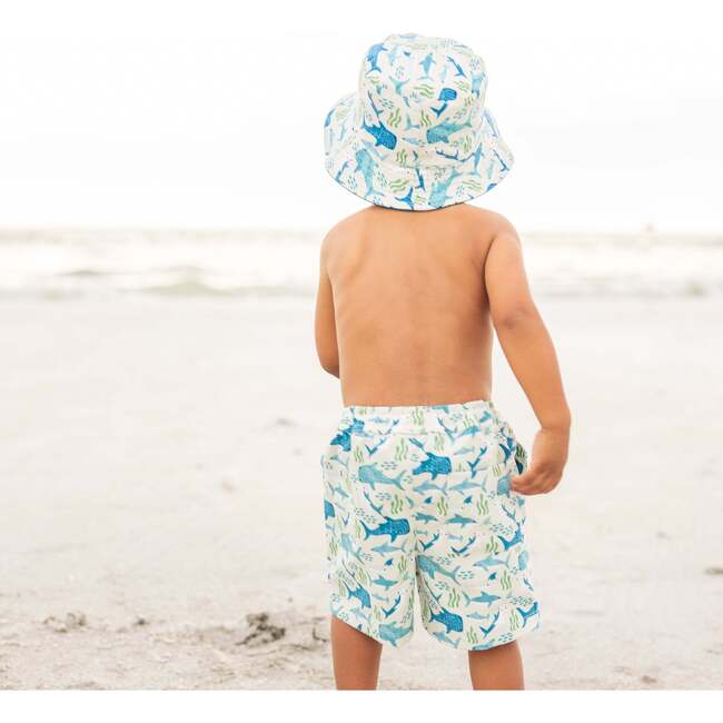 Shark Friends Boys Swim Trunks Blue/Multi - Swim Trunks - 3