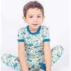 Shark Friends Bamboo Short Sleeve Kids Pajama Pants Set Blue/Multi - Pajamas - 2