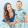 Shark Friends Bamboo Short Sleeve Kids Pajama Pants Set Blue/Multi - Pajamas - 4