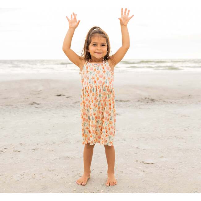 Sandy Seashells Bamboo Sundress Beige/Multi - Dresses - 3