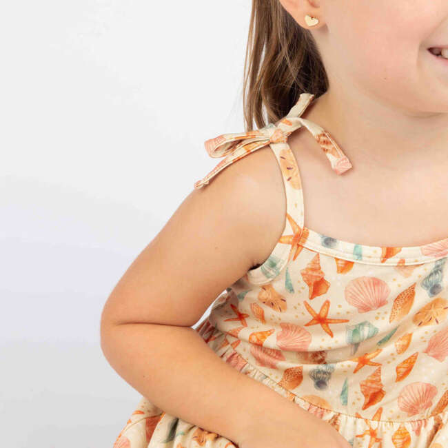 Sandy Seashells Bamboo Sundress Beige/Multi - Dresses - 4