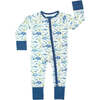 Shark Friends Bamboo Convertible Baby Pajamas Blue/Multi - Footie Pajamas - 1 - thumbnail