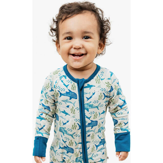 Shark Friends Bamboo Convertible Baby Pajamas Blue/Multi - Footie Pajamas - 2