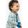 Shark Friends Bamboo Convertible Baby Pajamas Blue/Multi - Footie Pajamas - 4