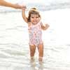 Sandy Seashells Ruffle Leg One Piece Girls Swimsuit Beige/Multi - One Pieces - 3