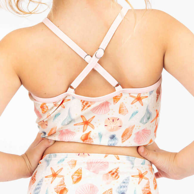Sandy Seashells Bikini Girls Swimsuit Beige/Multi - Two Pieces - 4