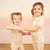 Sandy Seashells Bamboo Short Sleeve Kids Pajama Pants Set Beige/Multi - Pajamas - 2