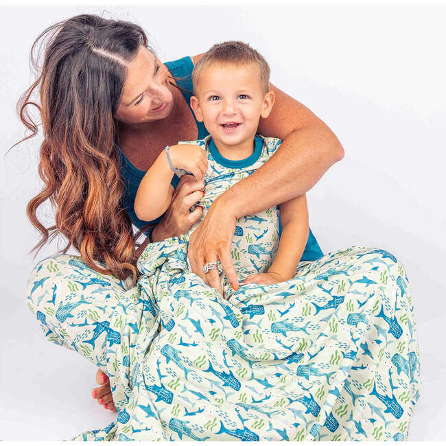 Shark Friends Luxury Bamboo Blanket Blue/Multi - Blankets - 3