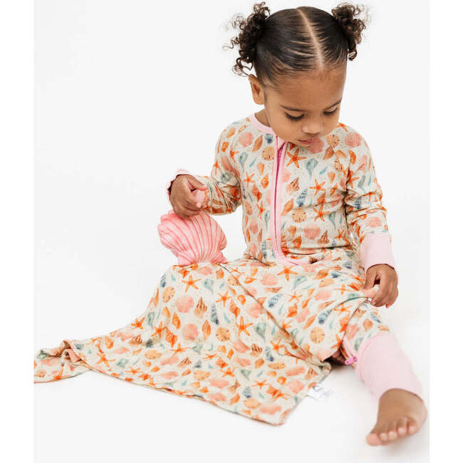 Sandy Seashells Shell Baby Lovey Beige/Multi - Plush - 2