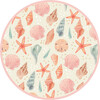Sandy Seashells Twin Size Bamboo Blanket Beige/Multi - Blankets - 2