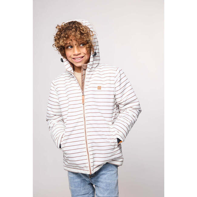 Winter Coat, Breton Stripe - Coats - 6