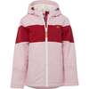Winter Coat, Ballerina Pink with Red Rugby Stripe - Coats - 1 - thumbnail