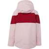 Winter Coat, Ballerina Pink with Red Rugby Stripe - Coats - 2