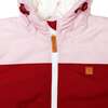 Winter Coat, Ballerina Pink with Red Rugby Stripe - Coats - 4