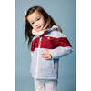 Winter Coat, Cloud Blue with Red Rugby Stripe - Coats - 6