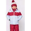 Winter Coat, Cloud Blue with Red Rugby Stripe - Coats - 7