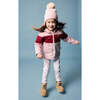 Winter Coat, Ballerina Pink with Red Rugby Stripe - Coats - 6