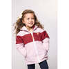 Winter Coat, Ballerina Pink with Red Rugby Stripe - Coats - 7