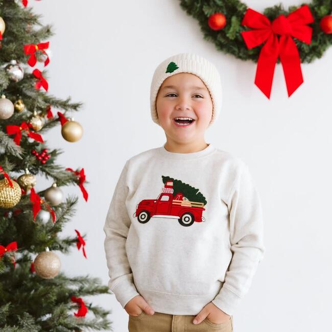 Tree Patch Christmas Beanie, Natural - Hats - 4