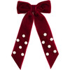 Ruby Red Velvet Coquette Bow Clip, Ruby Red - Hair Accessories - 1 - thumbnail