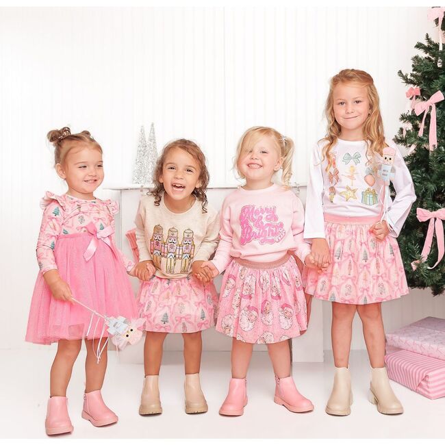 Pastel Nutcracker Patch Christmas Sweatshirt, Natural - Sweatshirts - 5
