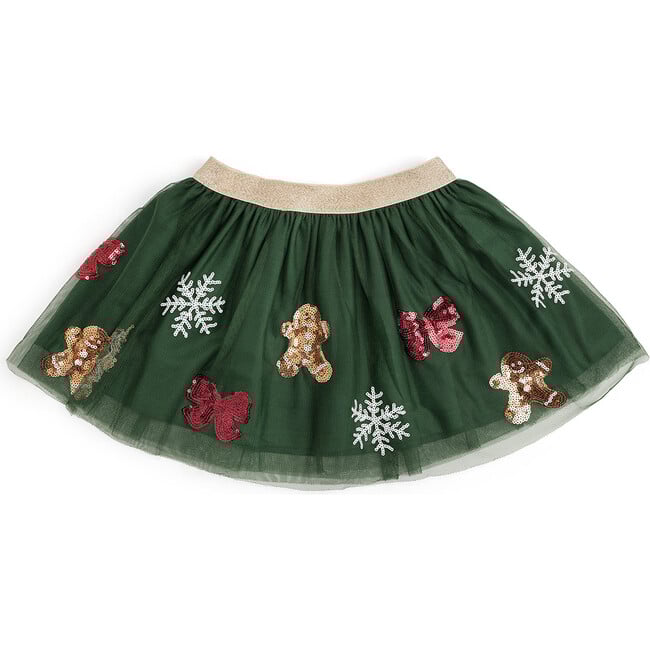 Gingerbread Joy Sequin Christmas Tutu, Multi