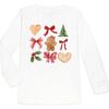 Gingerbread Cutie Christmas Long Sleeve Shirt, White - T-Shirts - 1 - thumbnail