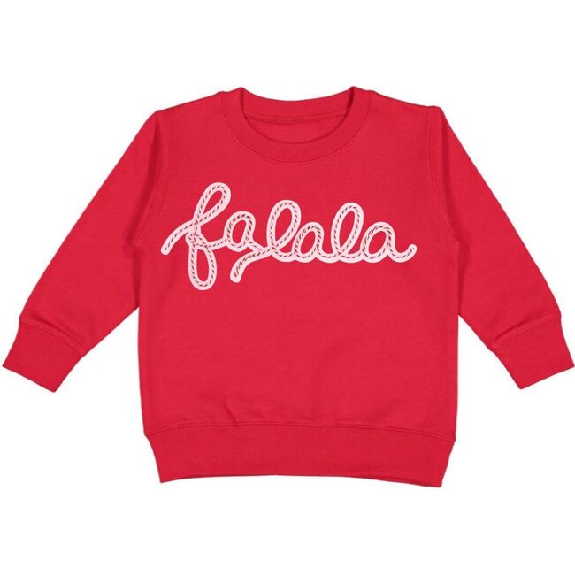 Falala Patch Christmas Sweatshirt, Red