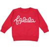 Falala Patch Christmas Sweatshirt, Red - Sweatshirts - 1 - thumbnail