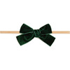 Emerald Green Velvet Bow Christmas Baby Headband, Emerald Green - Headbands - 1 - thumbnail