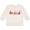 Dino Christmas Long Sleeve Shirt, Natural - T-Shirts - 1 - thumbnail