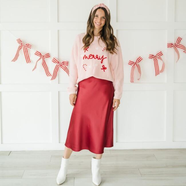 Coquette Merry Christmas Knit Women's Sweater, Ballet - Sweaters - 2