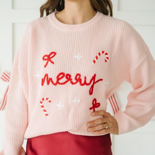 Coquette Merry Christmas Knit Women's Sweater, Ballet - Sweaters - 3