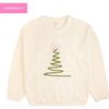 Coquette Christmas Tree Knit Women's Sweater, Natural - Sweaters - 1 - thumbnail