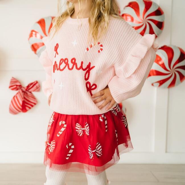Coquette Merry Christmas Knit Sweater, Ballet - Sweaters - 4