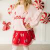 Coquette Merry Christmas Knit Sweater, Ballet - Sweaters - 4
