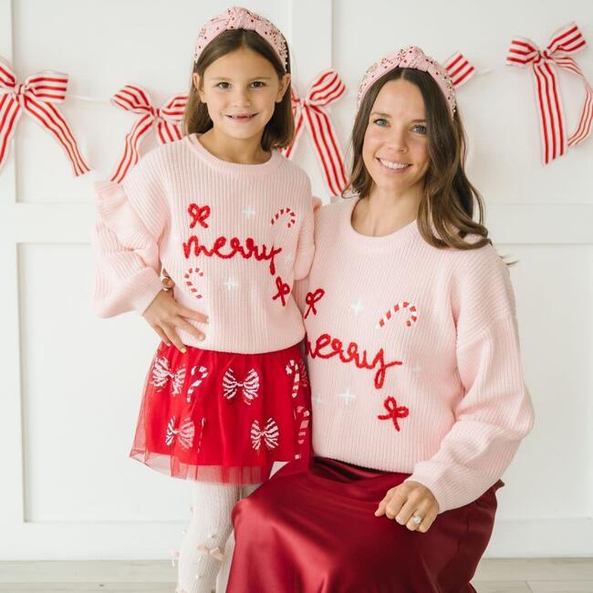 Coquette Merry Christmas Knit Sweater, Ballet - Sweaters - 7