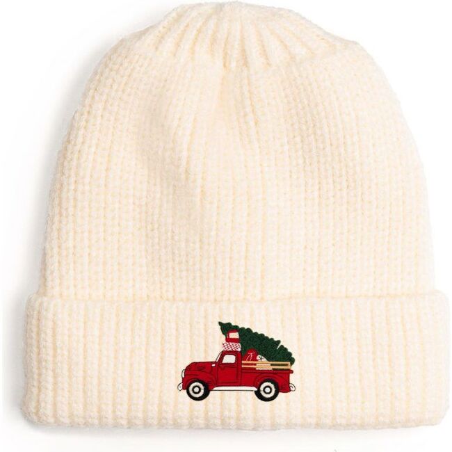 Christmas Truck Patch Beanie, Natural