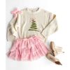 Coquette Christmas Tree Knit Sweater, Natural - Sweaters - 8
