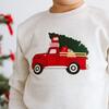 Christmas Truck Patch Sweatshirt, Natural - Sweatshirts - 3