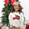 Christmas Truck Patch Sweatshirt, Natural - Sweatshirts - 4
