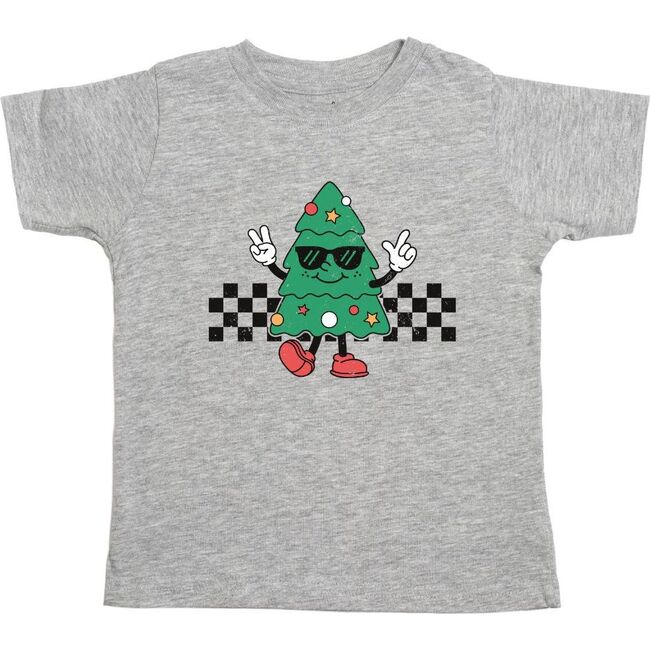 Christmas Tree Dude Short Sleeve T-Shirt, Gray