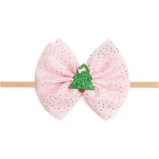 Christmas Tree Tulle Bow Baby Headband, Multi