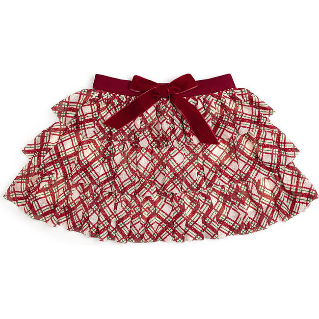 Christmas Plaid Bow Tiered Tutu, Multi
