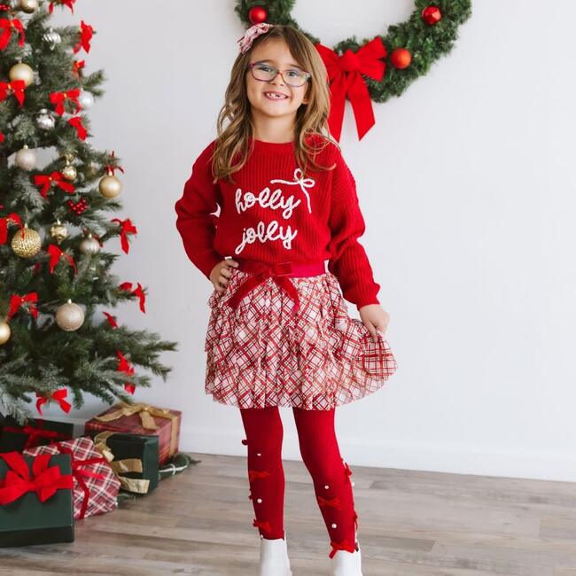 Christmas Plaid Bow Tiered Tutu, Multi - Tutus - 2