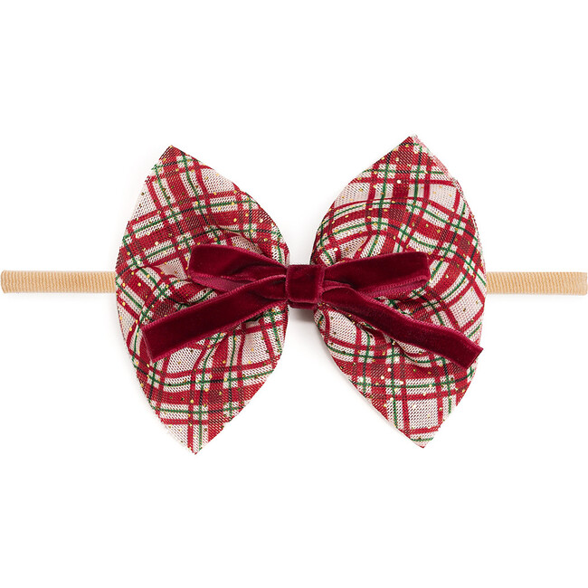 Christmas Plaid Layered Bow Baby Headband, Multi